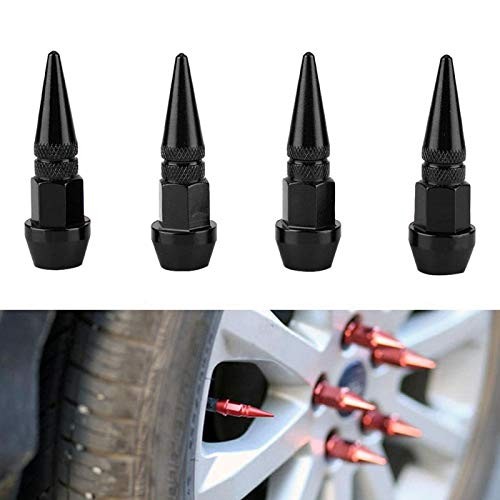 Tire Valve Stem, Tire Valve Cover, Air Valve Caps for Car Tires, 4Pcs Black