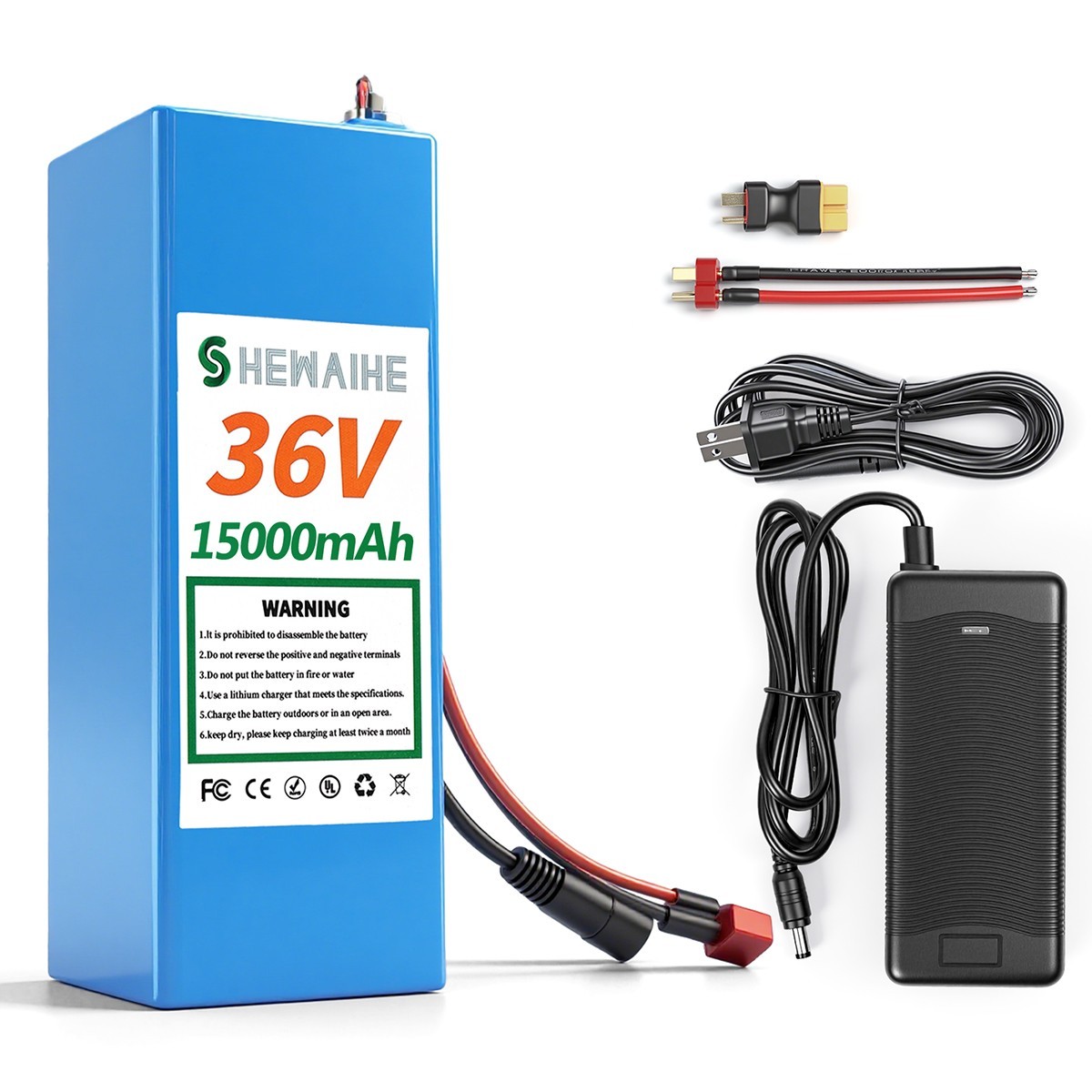 36V Battery 36 Volt 8Ah 15Ah 20Ah Electric Lithium Battery for 0-1000W Motor