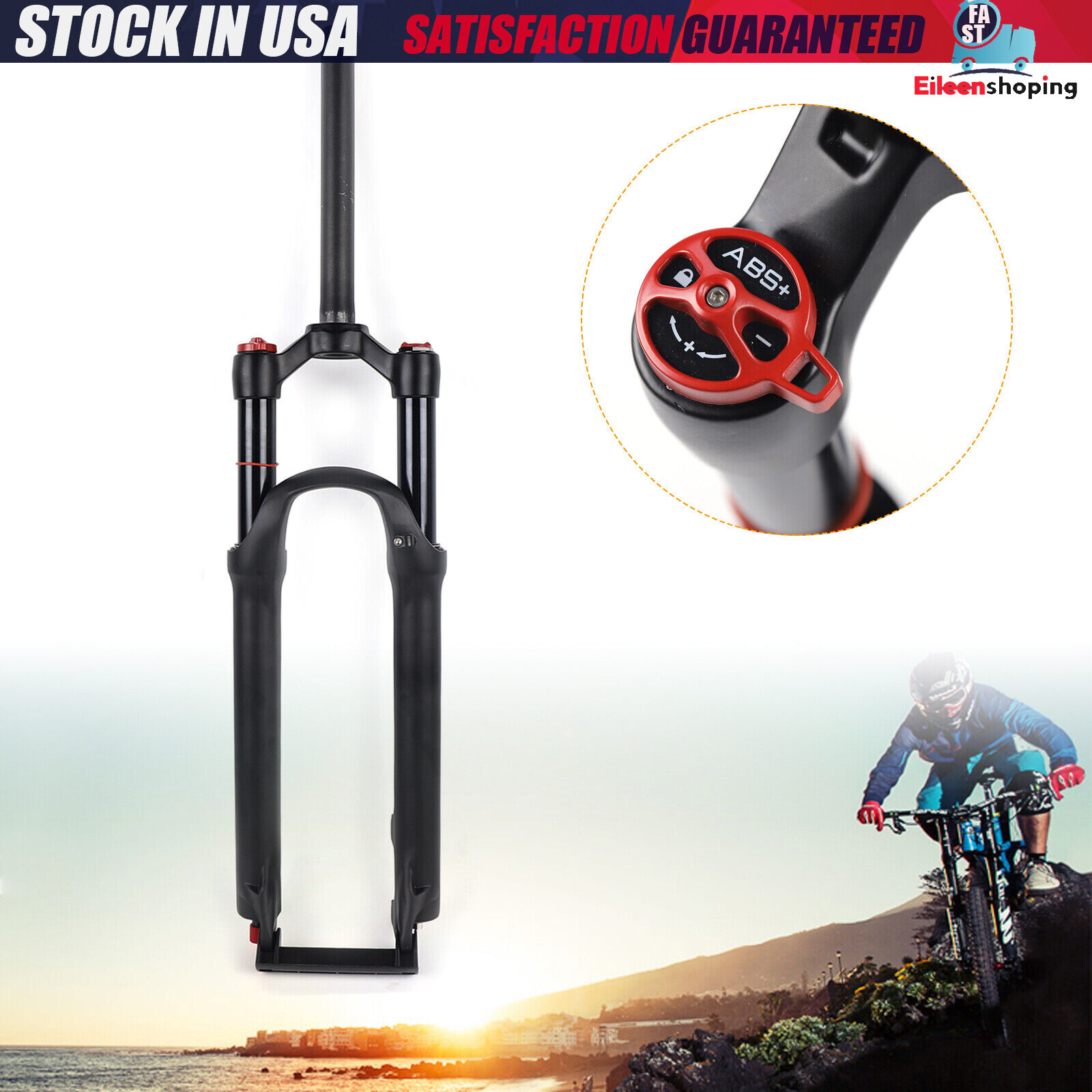 26 Inch Front Forks Shock Absorber Mountain Dirt Pit Bike Bicycle Brake System