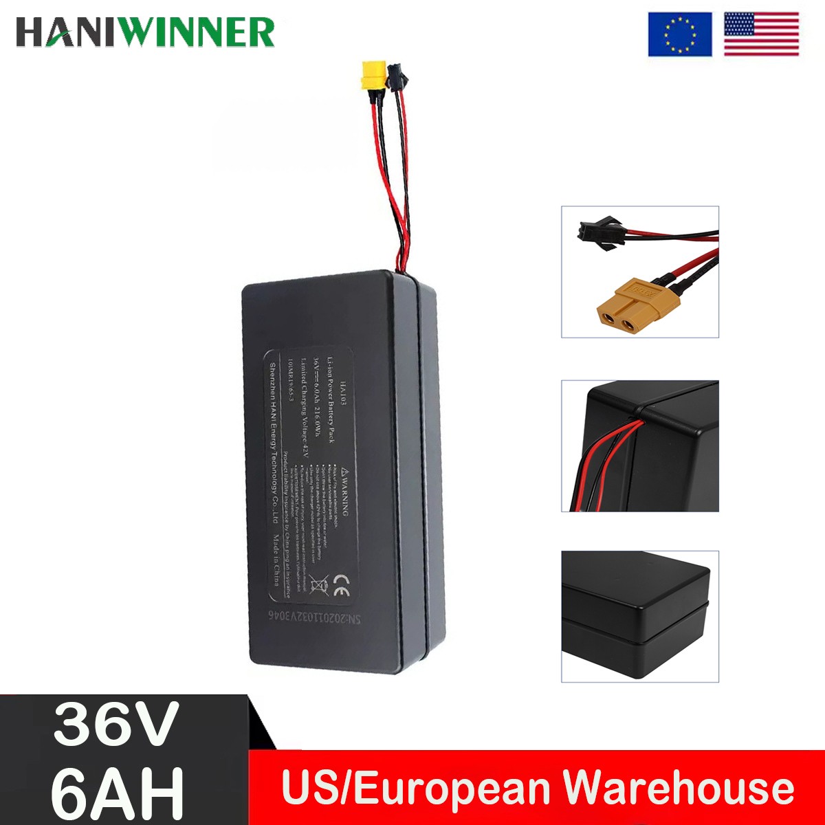 36V 6AH Electric Bike Battery 2 wire Genuine 350w for JETSON BOLT PRO MAX LX10