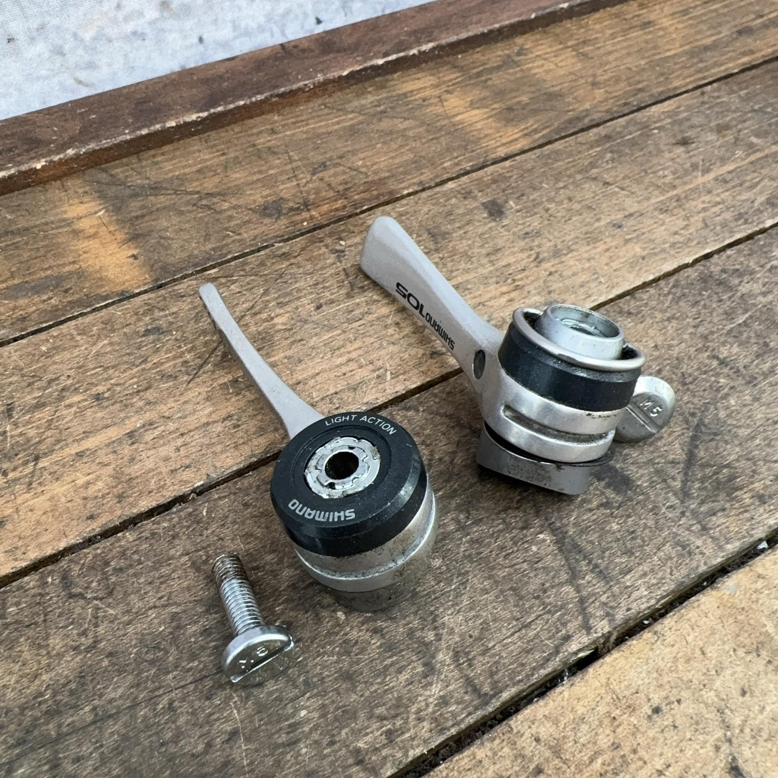 Vintage Shimano 105 SL-1050 Downtube Shifter Set PARTS 6 Speed 6s Light Action