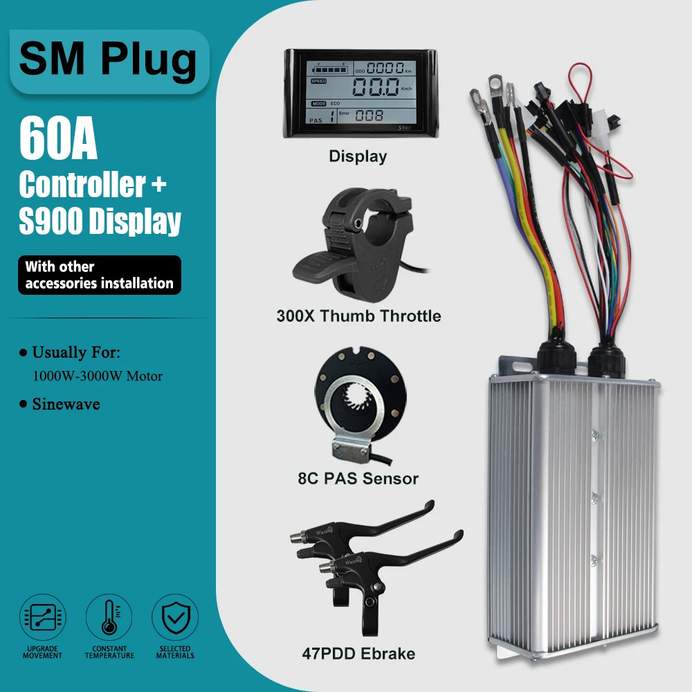 E-bike Three-Mode Controller Sine Wave with LCD Display and Learning Function
