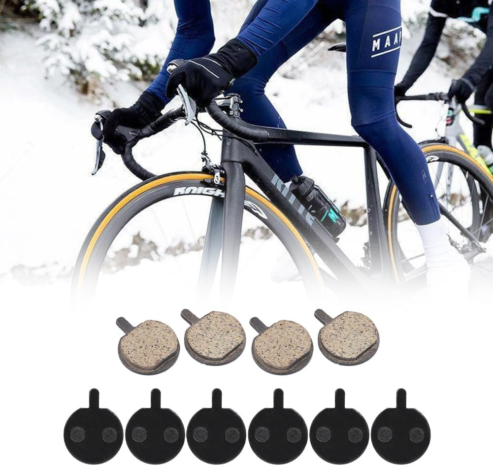 Bike Brake Pads, Bicycle Disc Resin Brakes Pad Semi Metal Smooth Braking Low Noi