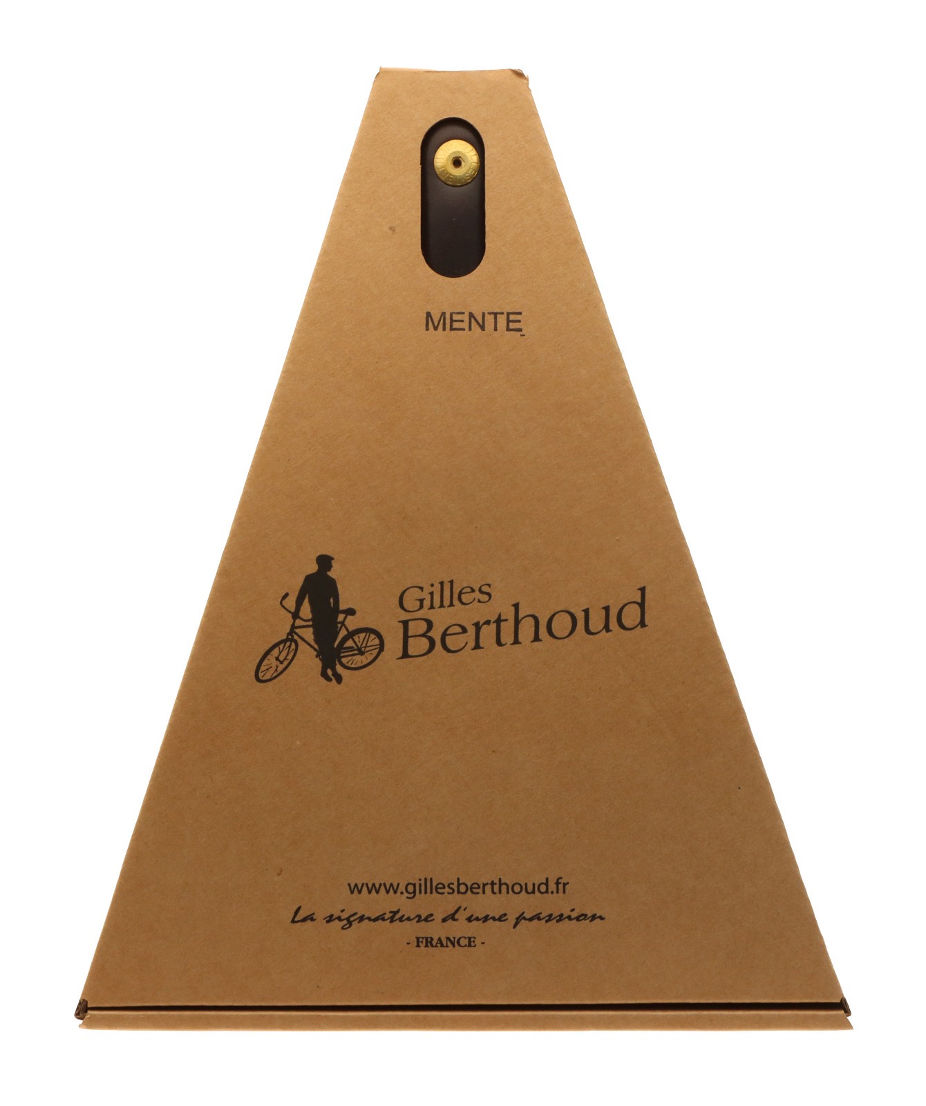 Gilles Berthoud Mente Saddle Steel Rails Hard Leather Cover Black NEW NOS NIB