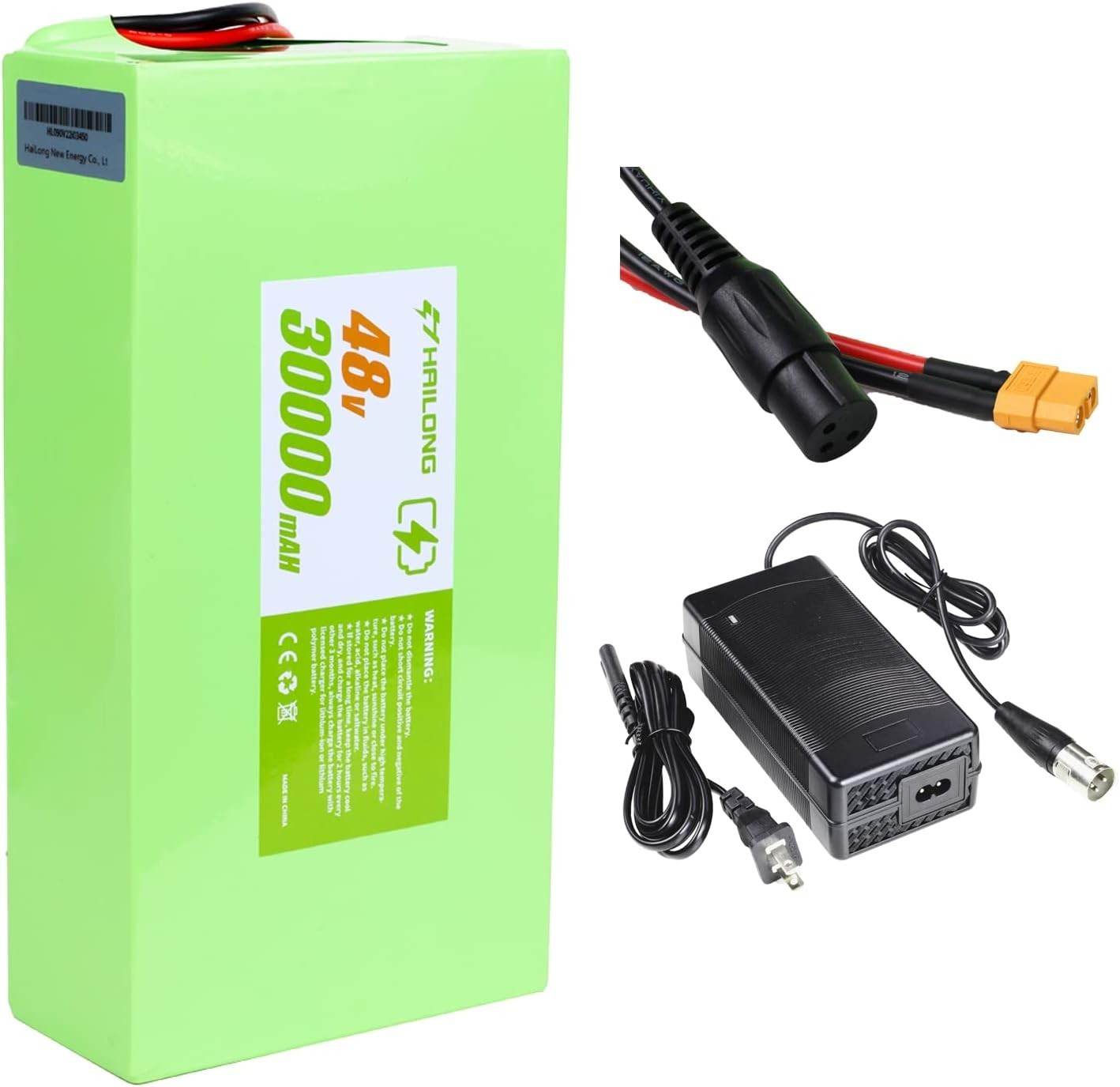 New 24V 36V 48V 52V 60V battery Green lithium battery