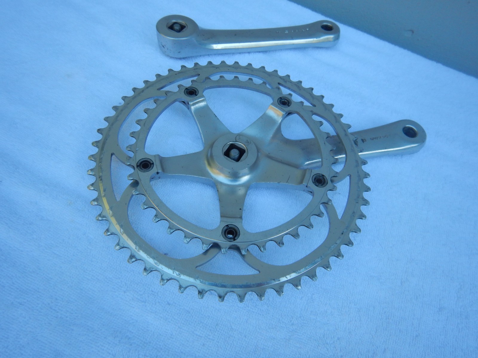 Campagnolo Croce D’Aune Road Racing Bike Double Cranks 170mm Crankset w/BB Campy