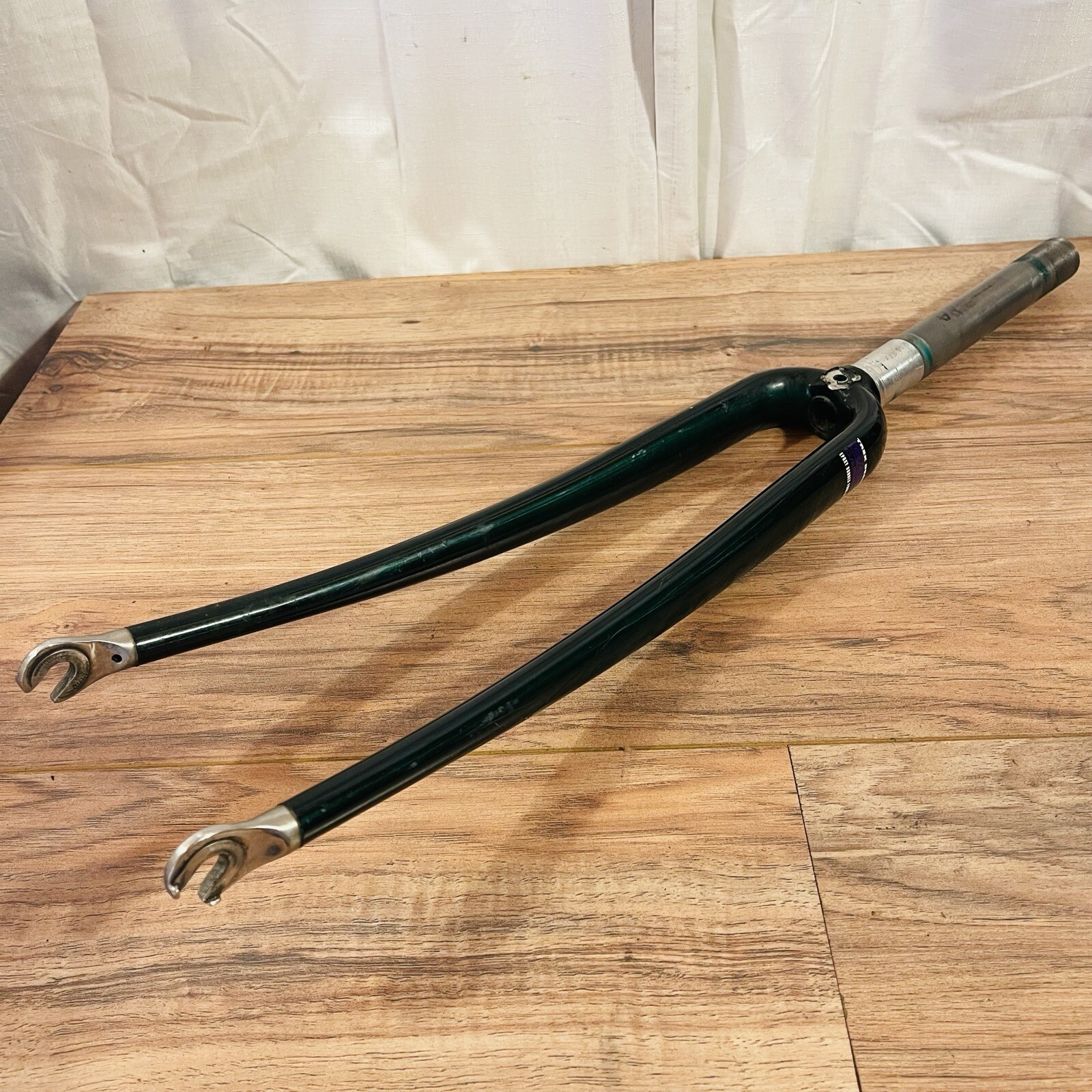 1995 Trek OCLV Carbon Road Fork 700C 1-inch Threaded 194mm Steerer Ice Green