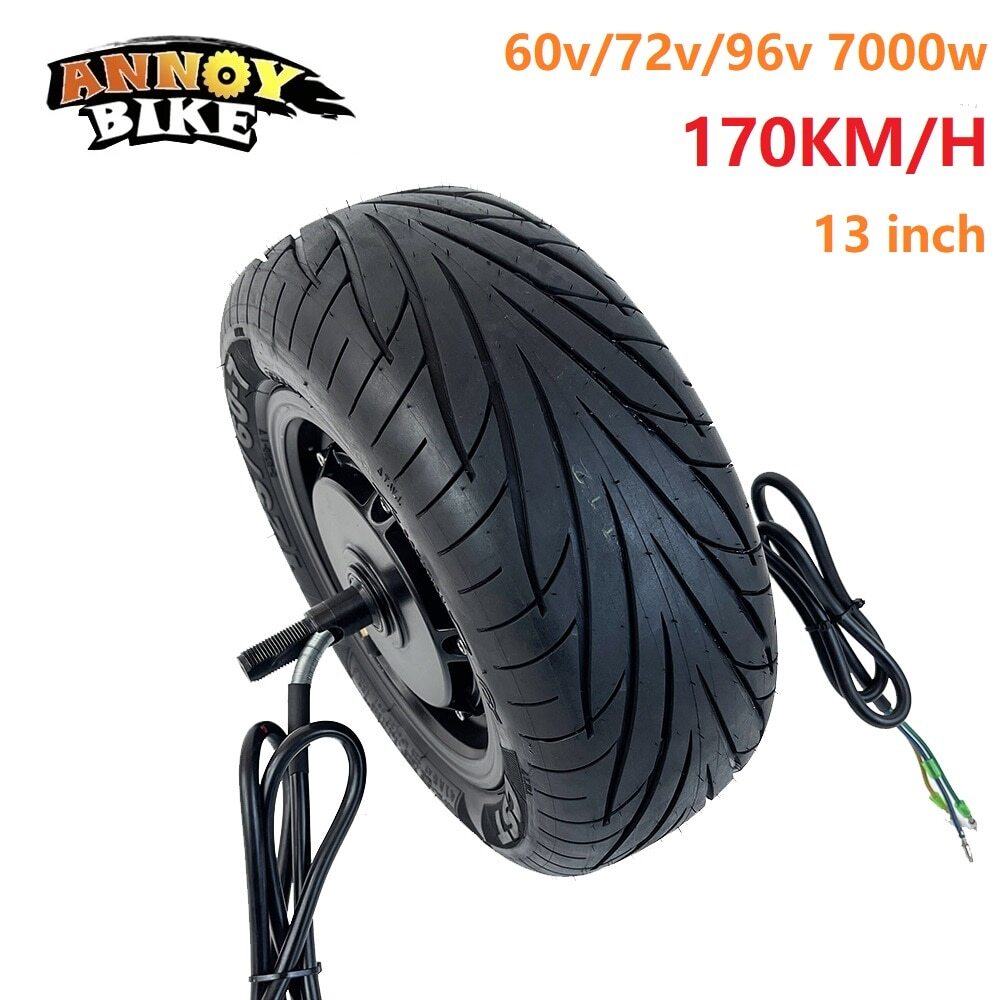 170km/h 13 inch 60V 72V 96V 7000W Hub Motor Scooter Motor Wheel 70N.m High Speed