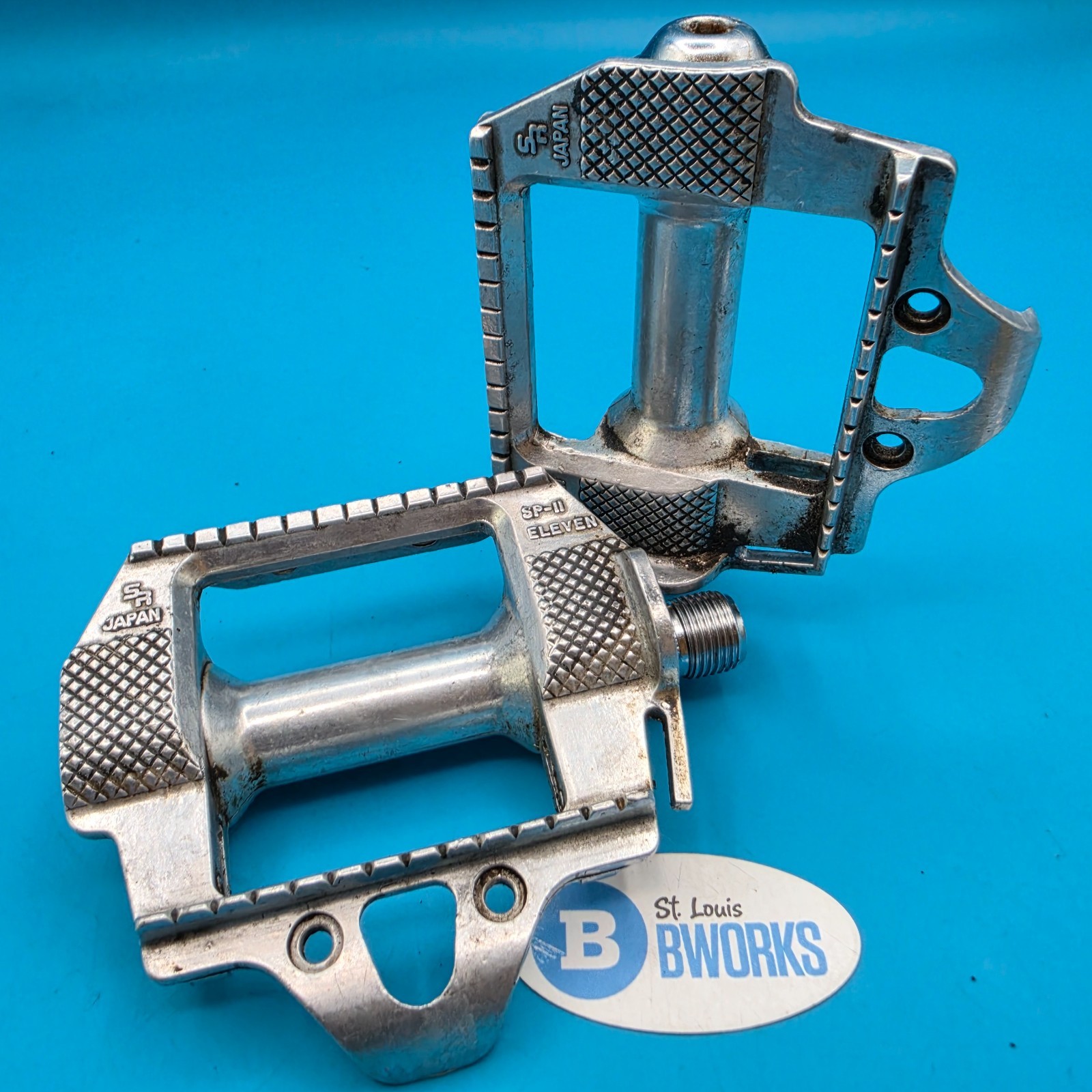 Vintage SR Eleven Touring Bike Pedals 9/16″ SP-11 SMOOTH BEARINGS! g6