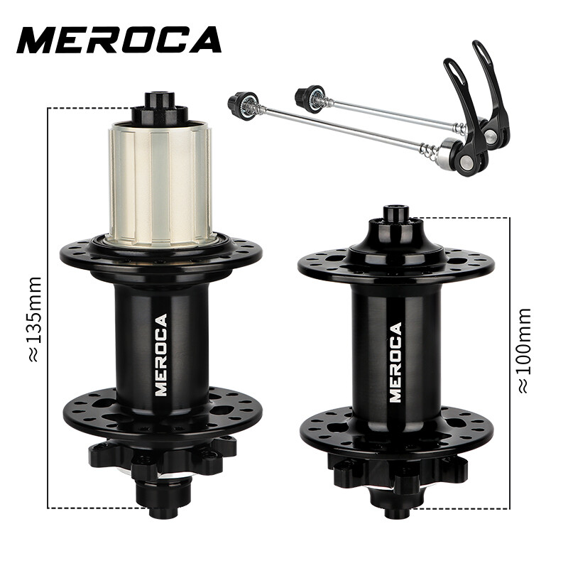 Mountain Bike Hubs 32H MTB Bicycle Disc Brake Hub Thru Axle Front/Rear/Set