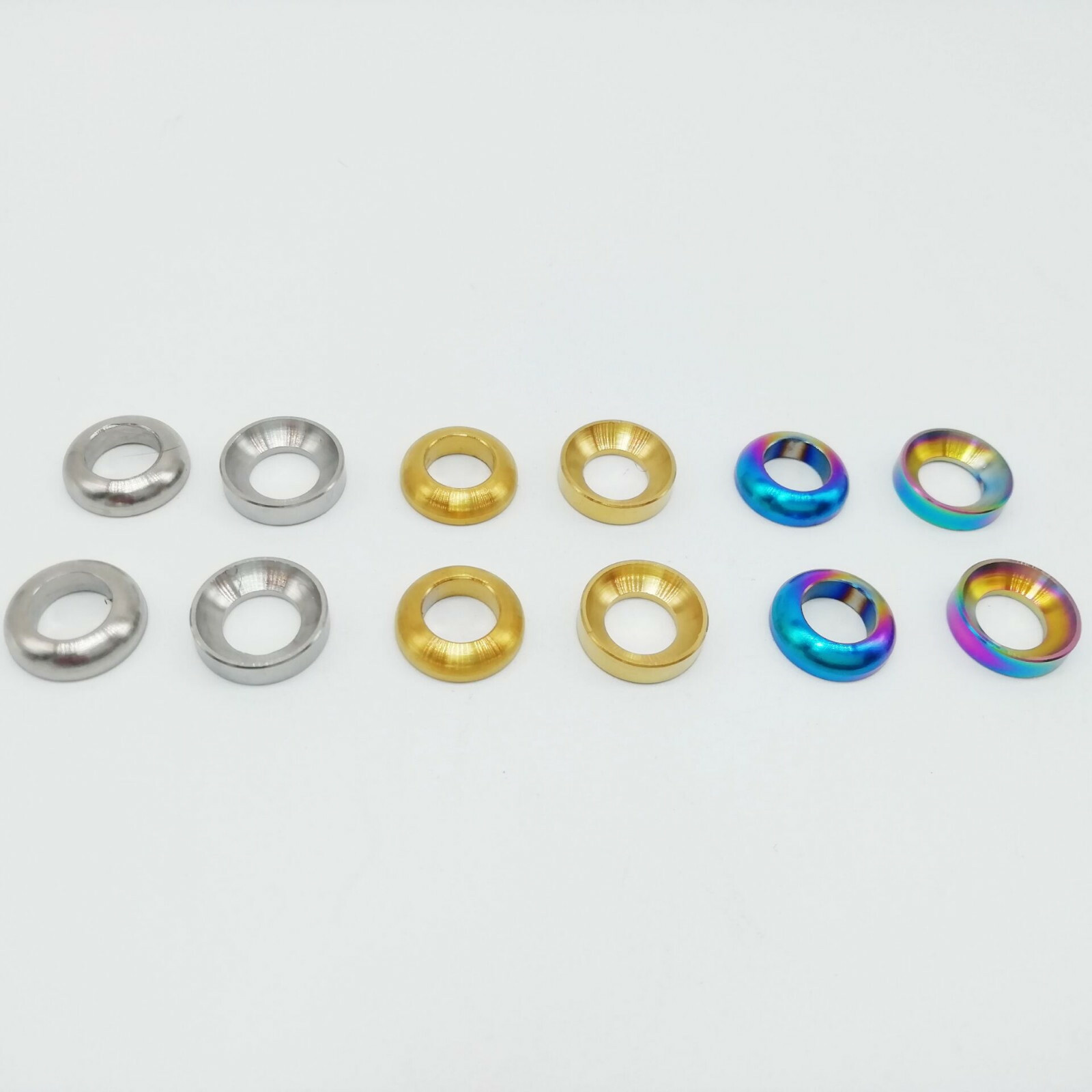 Titanium Washer M6 Concave Convex Gasket Spacer For Bike Motorcycle Fastening