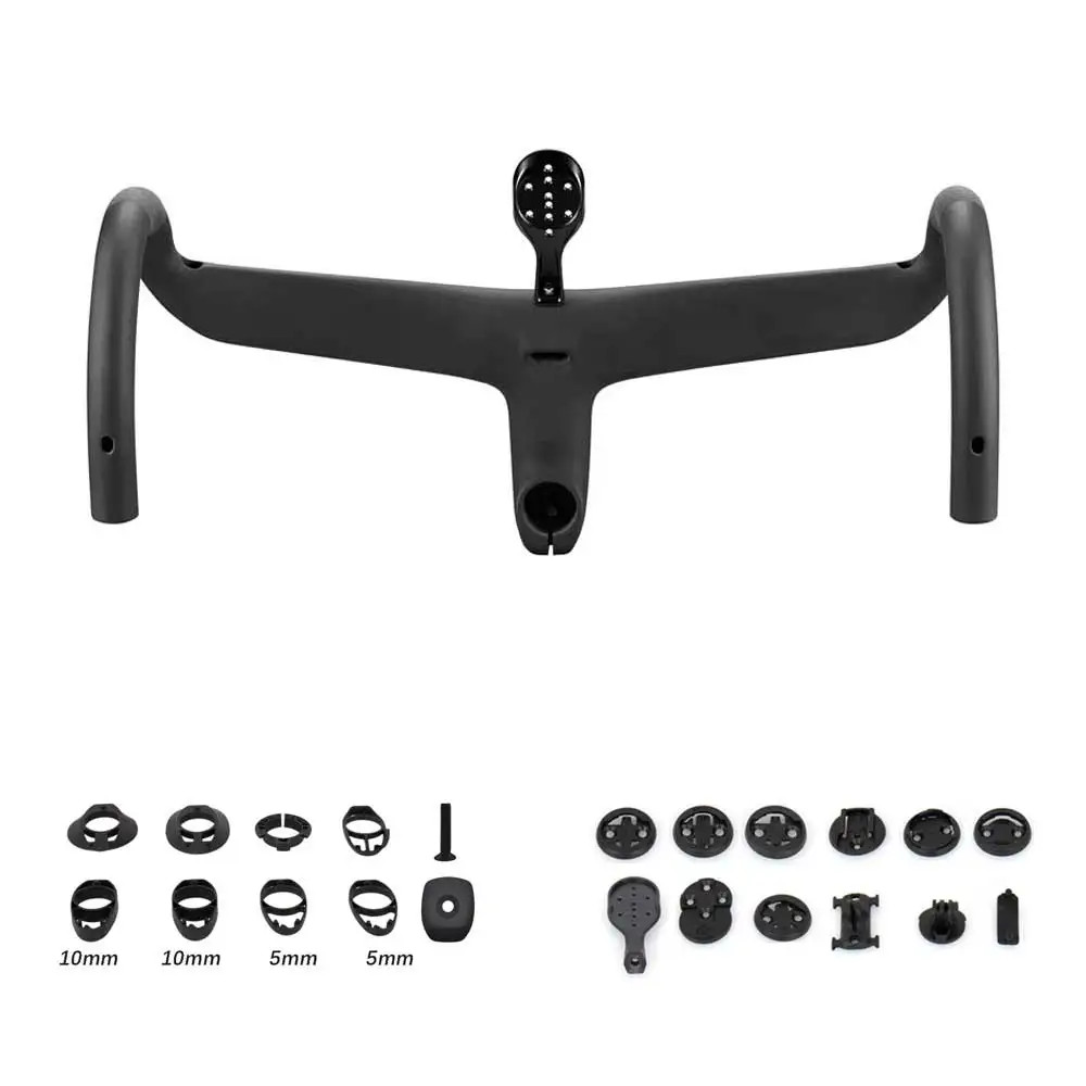 Road Bicycle Carbon Integrated Handlebar 28.6mm with Spacers Cycling Parts
