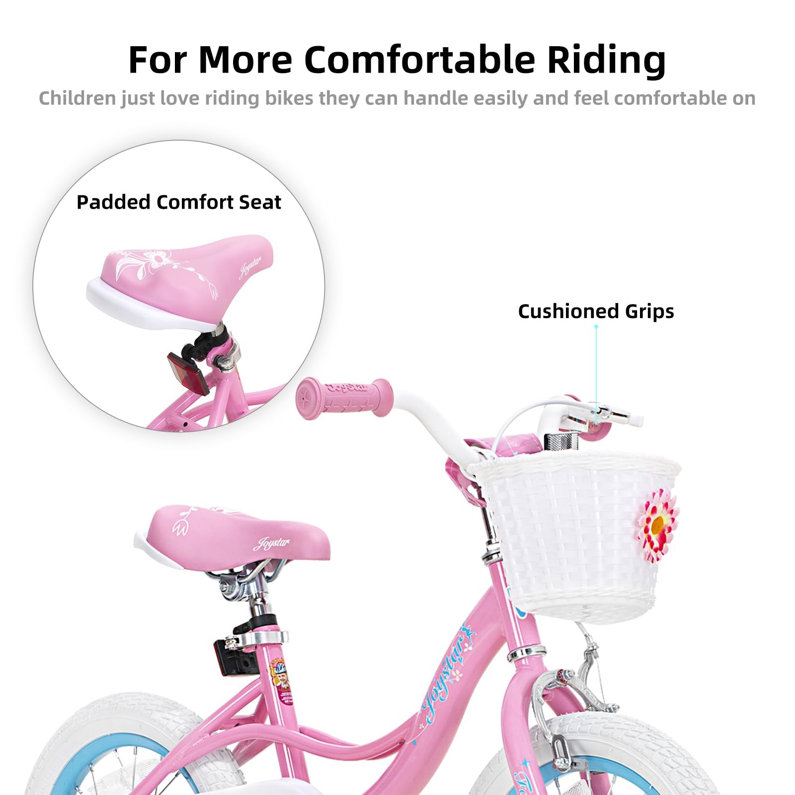 Joystar 16 Inch Kids Bike For Ages 4 5 6 Years Girls Toddler Bike Training For