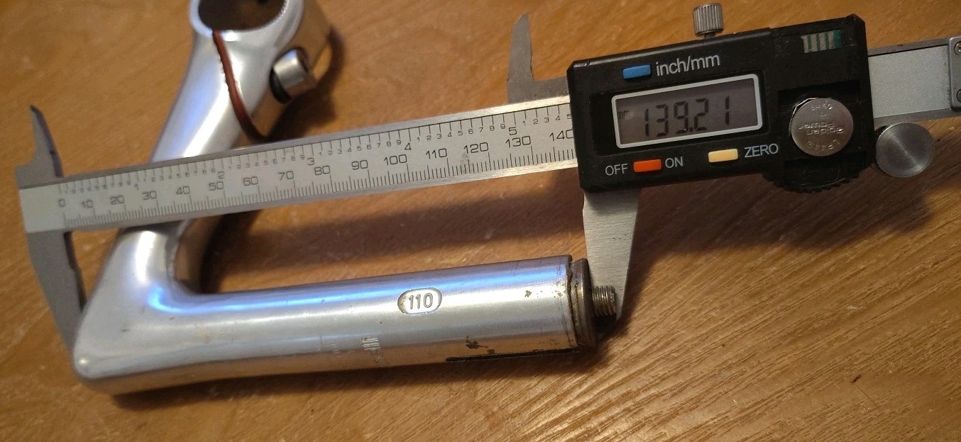 [82] Vintage Cinelli 1R Road Bike Handlebar Quill Stem C Pics 4 Measurements