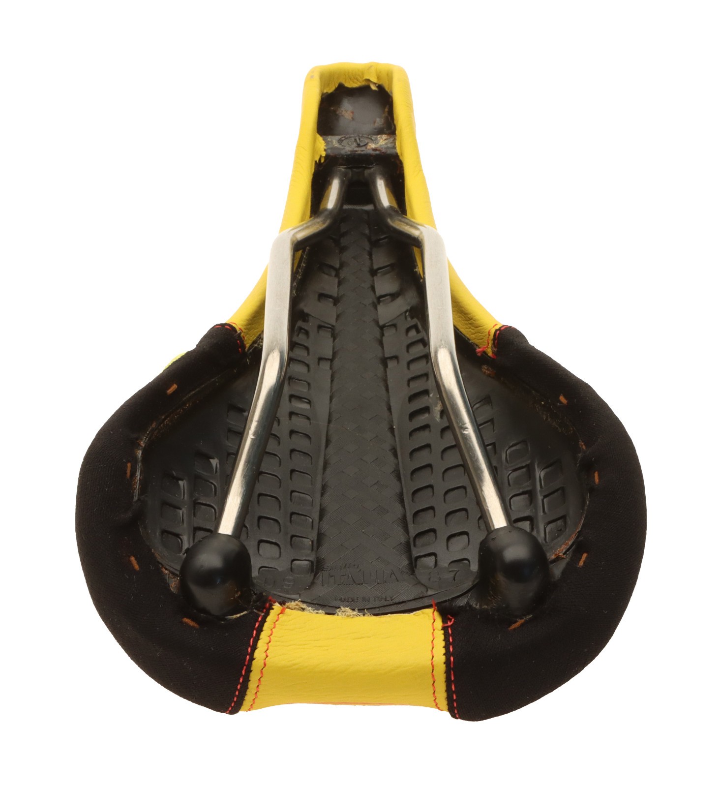 Selle Italia Flite Saddle Ti Rails Genuine Gel Yellow Leather NEW NOS *Shelfwear