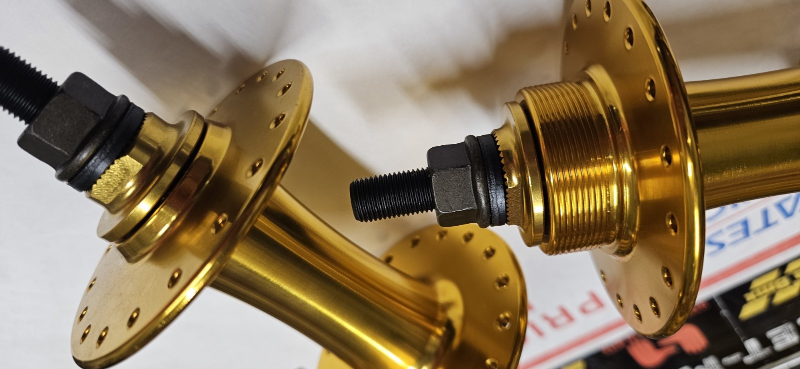 S&M GOLD BMX BIKE HUBS 3/8″ Sealed Bearing HI FLANGE Old School Flip Flop Style!