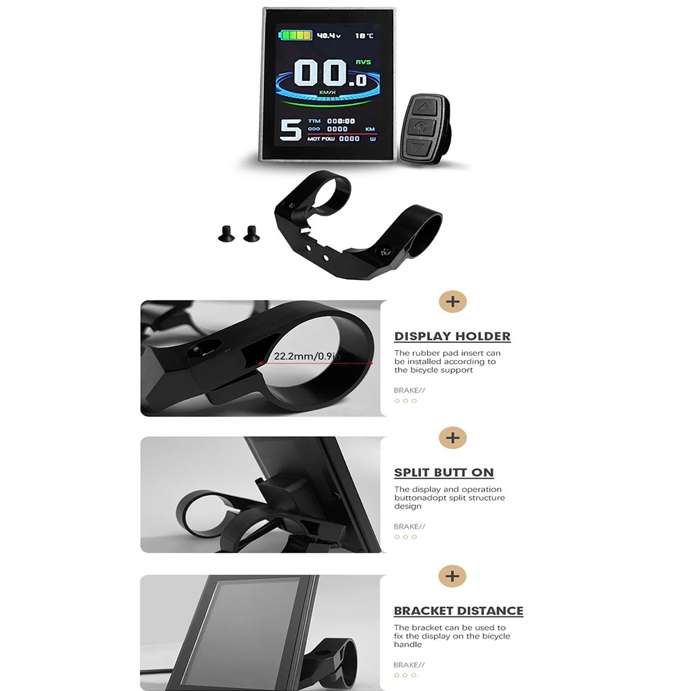 E-bike Bicycle Display KT LCD8SU Color Screen Display Panel SM/WP Connector USB
