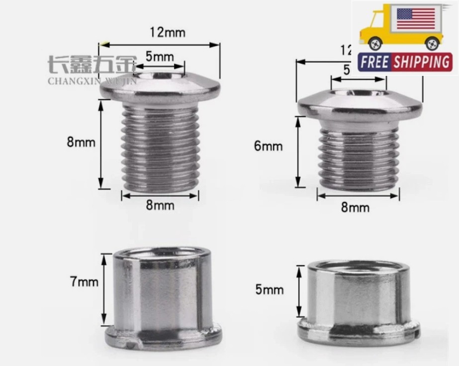 MTB Road Bike Chainring Screws Bolts Single Double Triple Speeds Stainless Steel