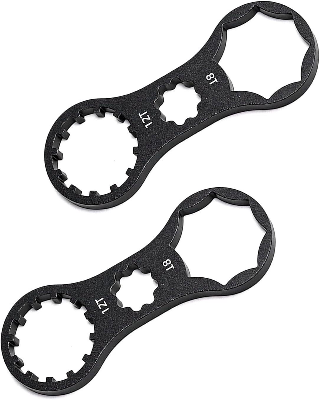 2 PCS Bicycle Fork Cap Wrenches, High-Strength Aluminum Alloy Bike Suspension Ca