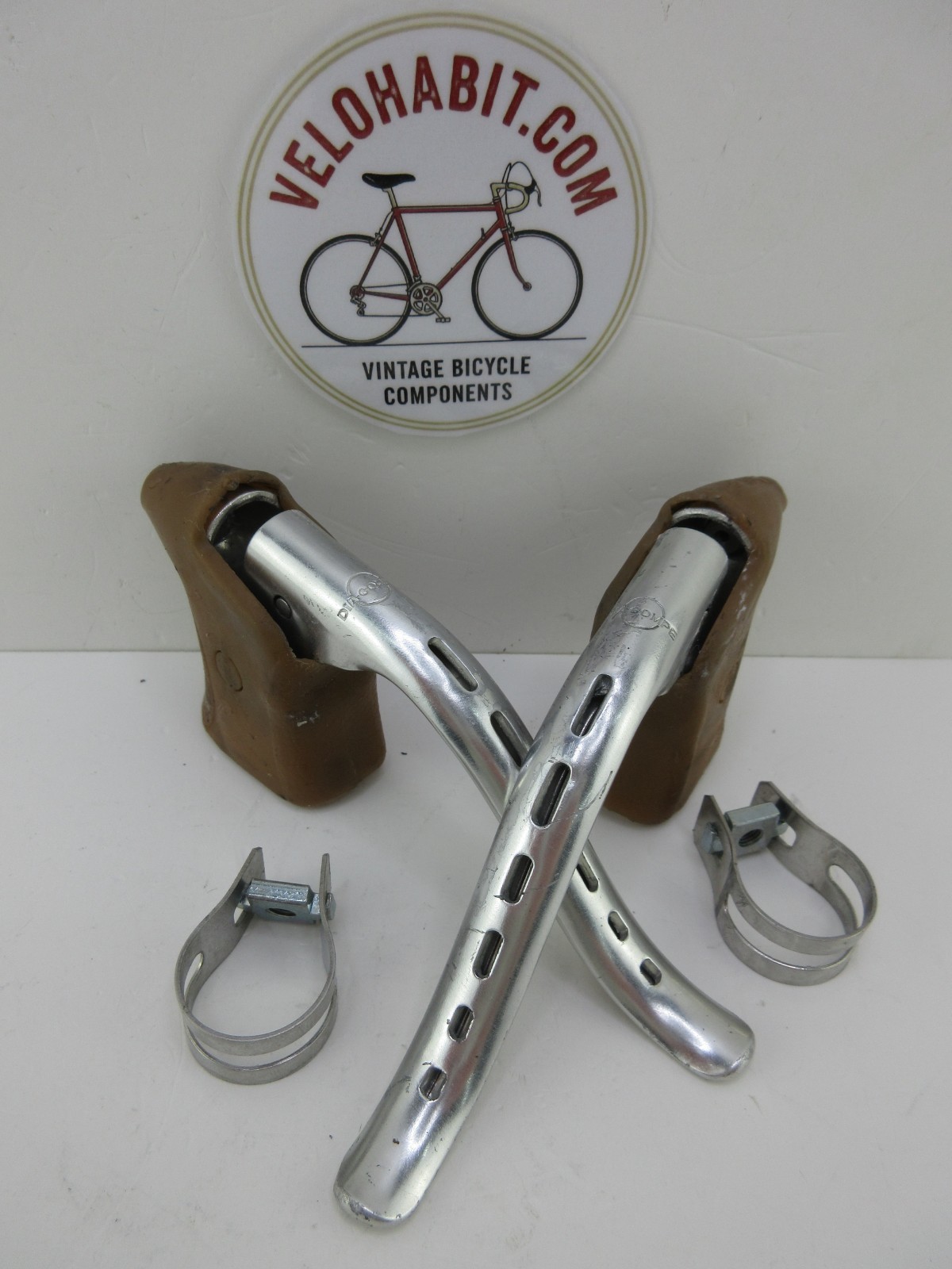 Dia-Compe 144 Drillium Brake Levers 23.8mm Non-Aero Vintage Road Japan