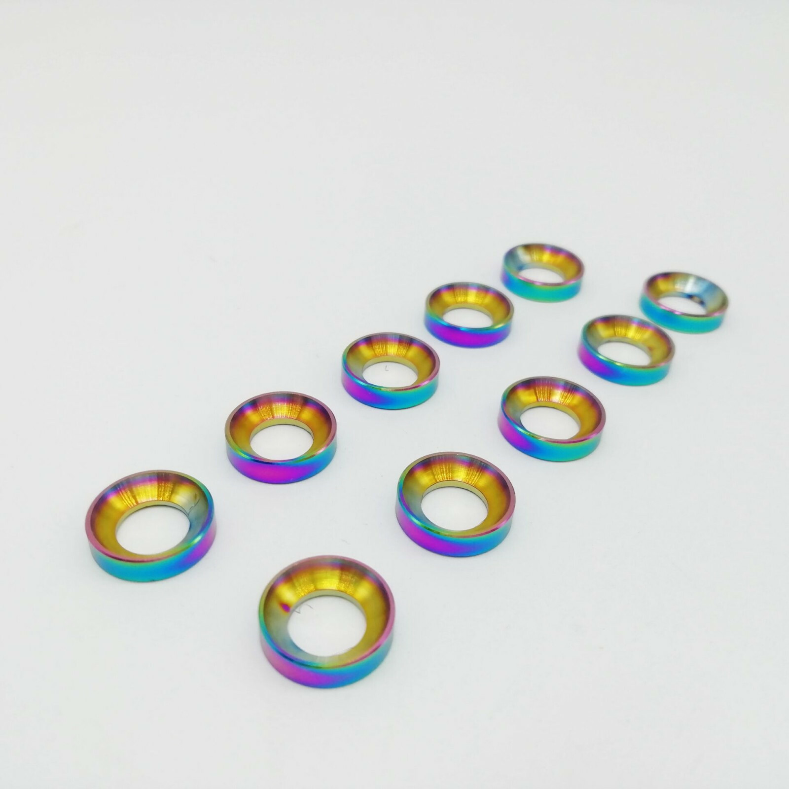 Titanium Washer M6 Concave Convex Gasket Spacer For Bike Motorcycle Fastening