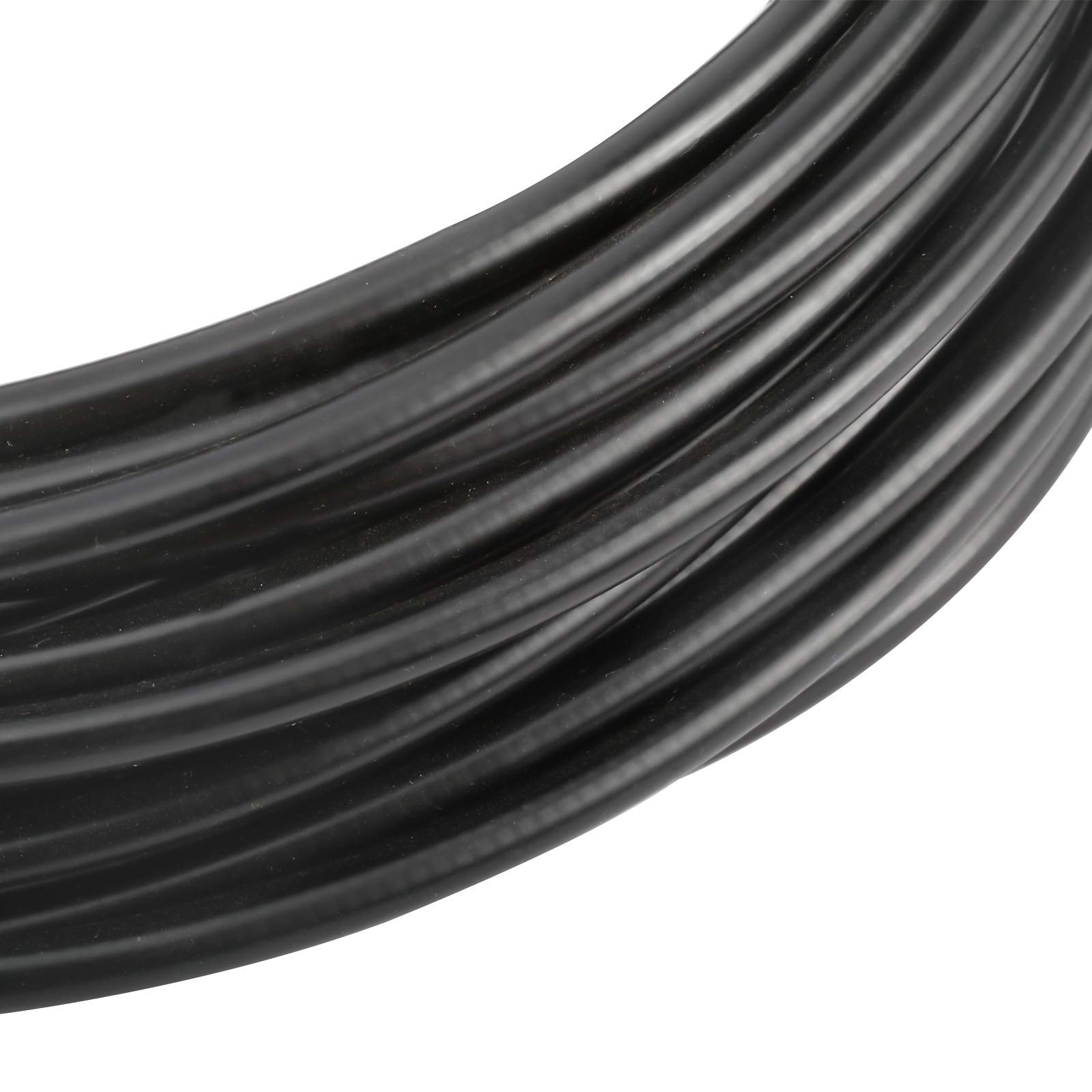 YaeMarine 5mm X 50ft Bicycle /Bike Lined Brake Cable Housing, Black