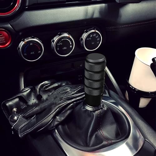 95mm/3.74″ Car Shifter Knob, Aluminum Weighted Automotive Gear Shift Black
