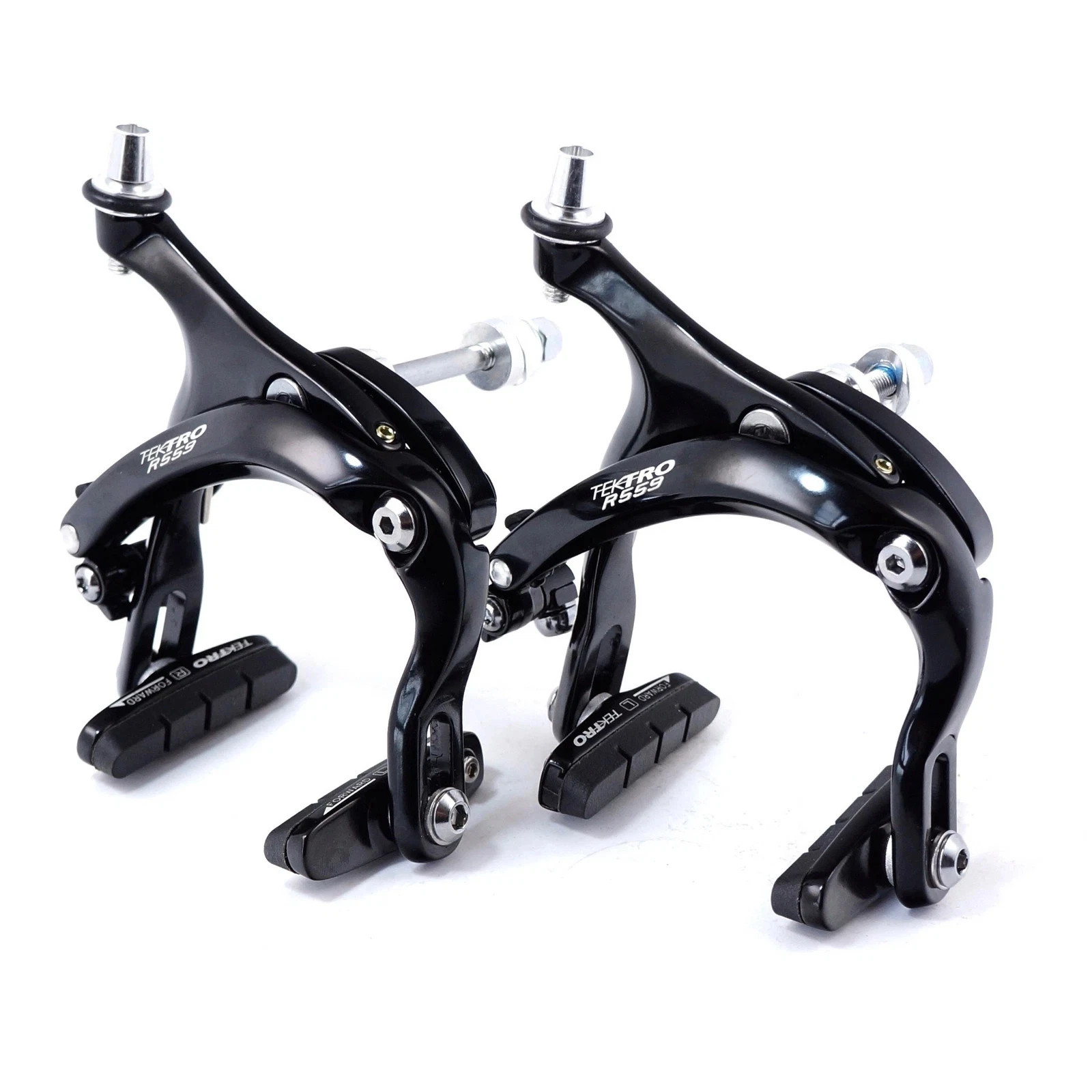 Tektro R559 Long Reach Bike Caliper Brake 55-73mm Nutted F+R – Silver or Black