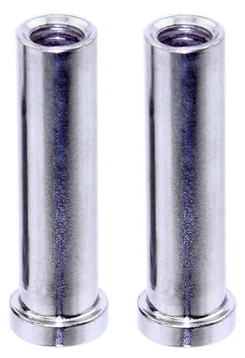 2 ALTALINE 30MM LONG BICYCLE RECESSED STEEL BRAKE NUT CHROME FOR FRONT BRAKE.