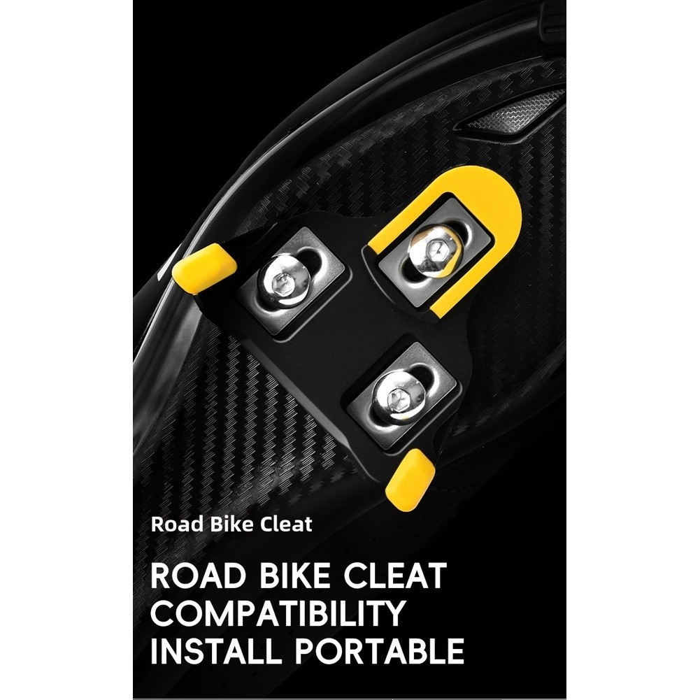Yellow for Road Bike Cleats Size 8 7cm 6.3 6.8cm with Lock Plate and Lock Bar