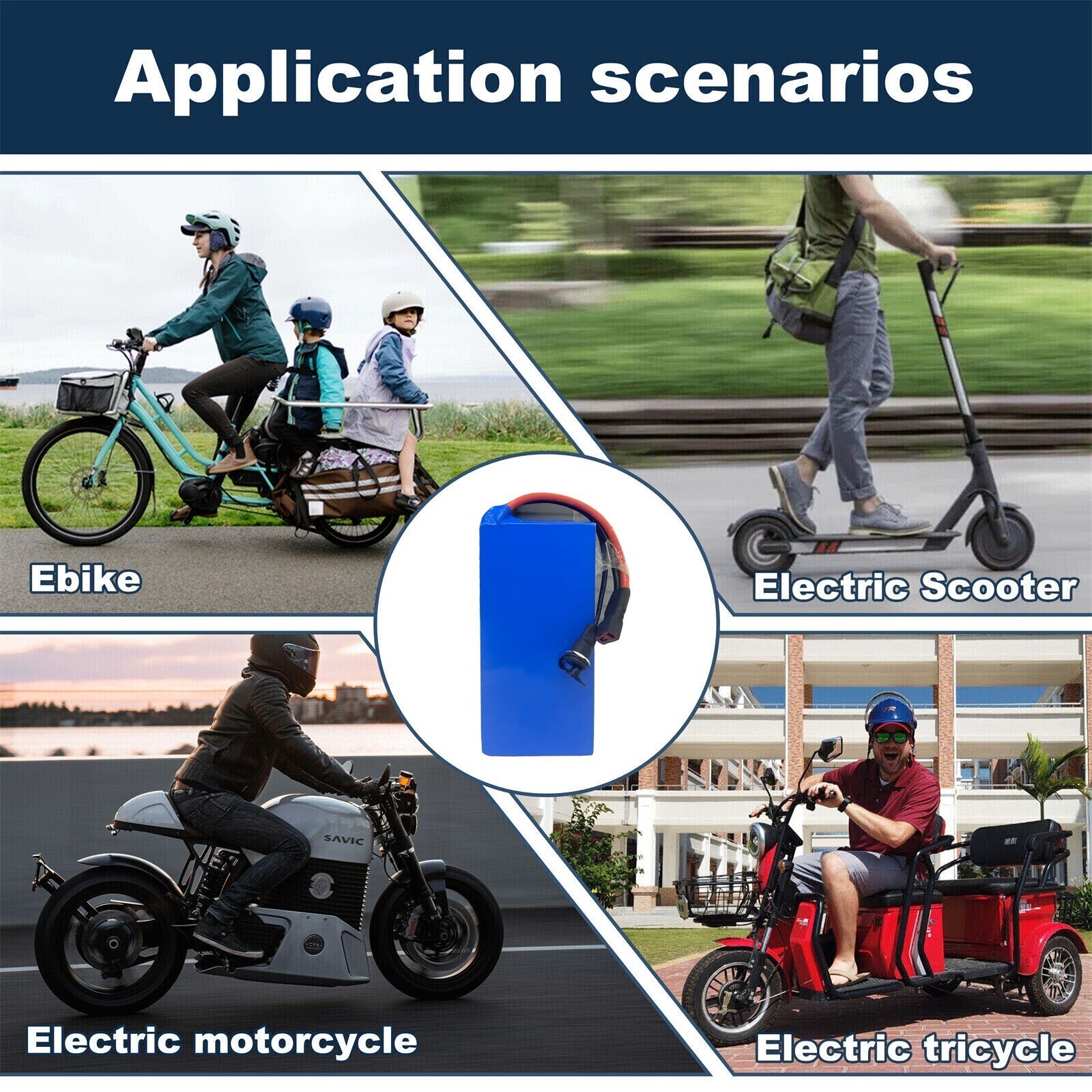 24V Electric Bicycle Bike Replacement Battery For 24V 350W 250W 500W 800W eBike