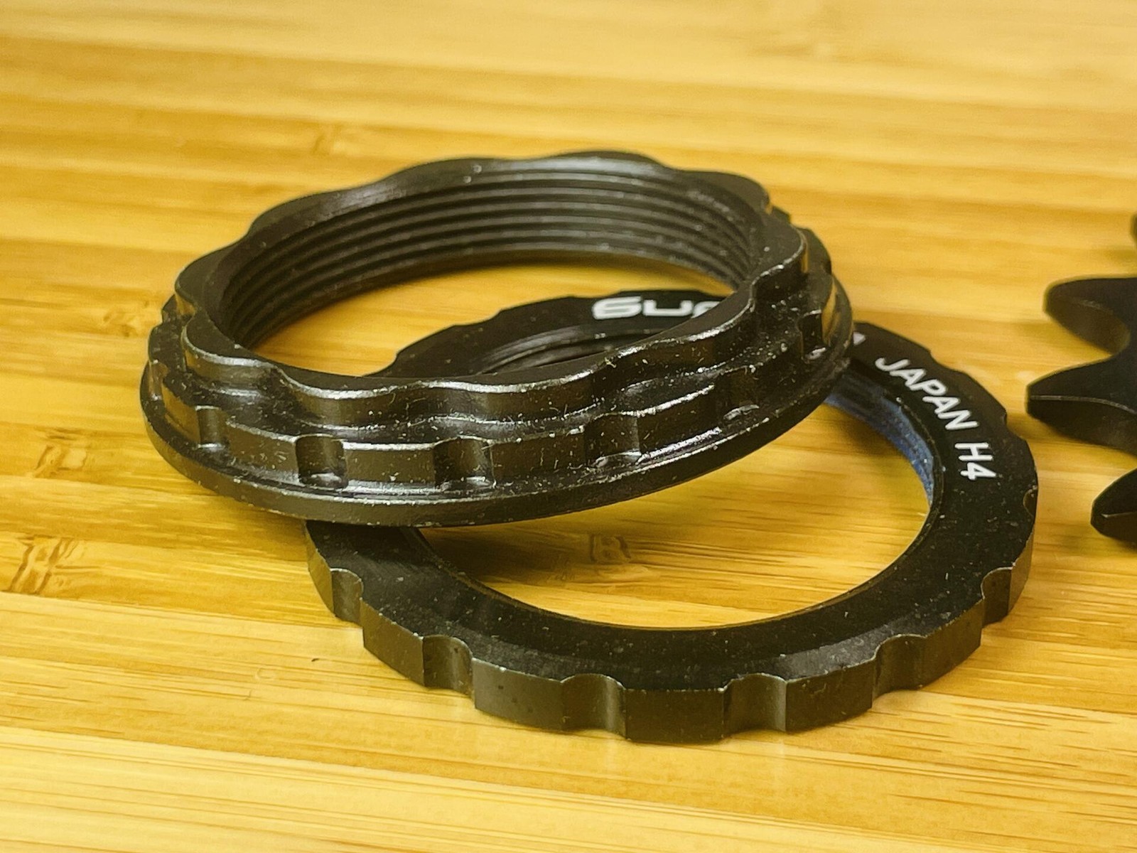 NOS Sugino Fixie Track Cog Set & Lockring 16t 17t 18t – Black Anodized