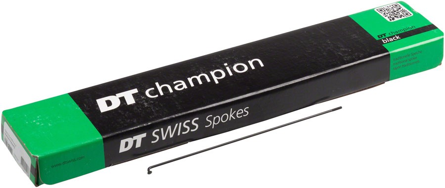 Champion 2.0 Black Spokes – DT Swiss Champion Spoke: 2.0mm, 278mm, J-bend,