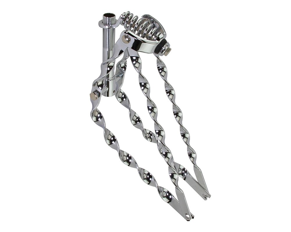 20 LOWRIDER BENT FLAT TWISTED SPRING FORK 1 INCH CHROME. lowrider bike bicycle
