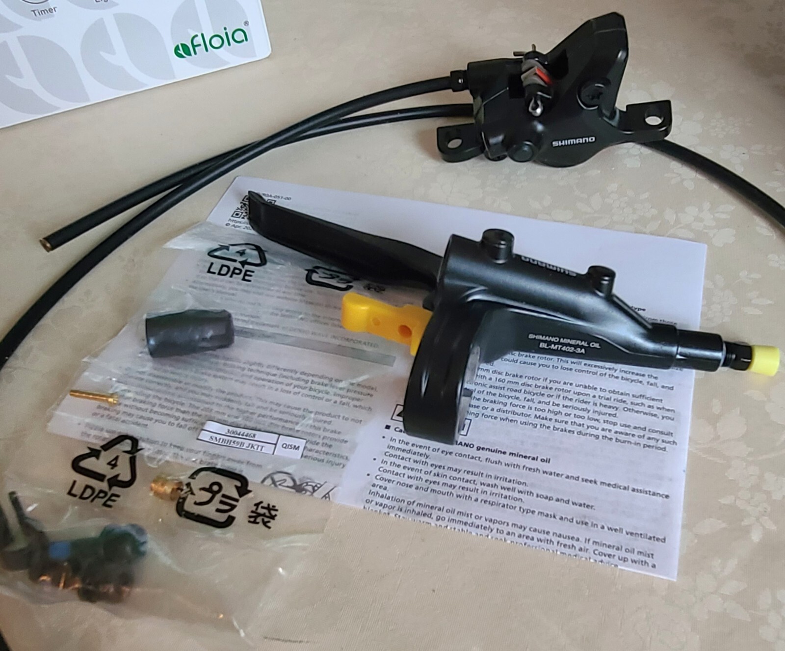 Shimano BL-MT402/BR-MT410 Disc Brake And Lever 1000mm front Hydraulic