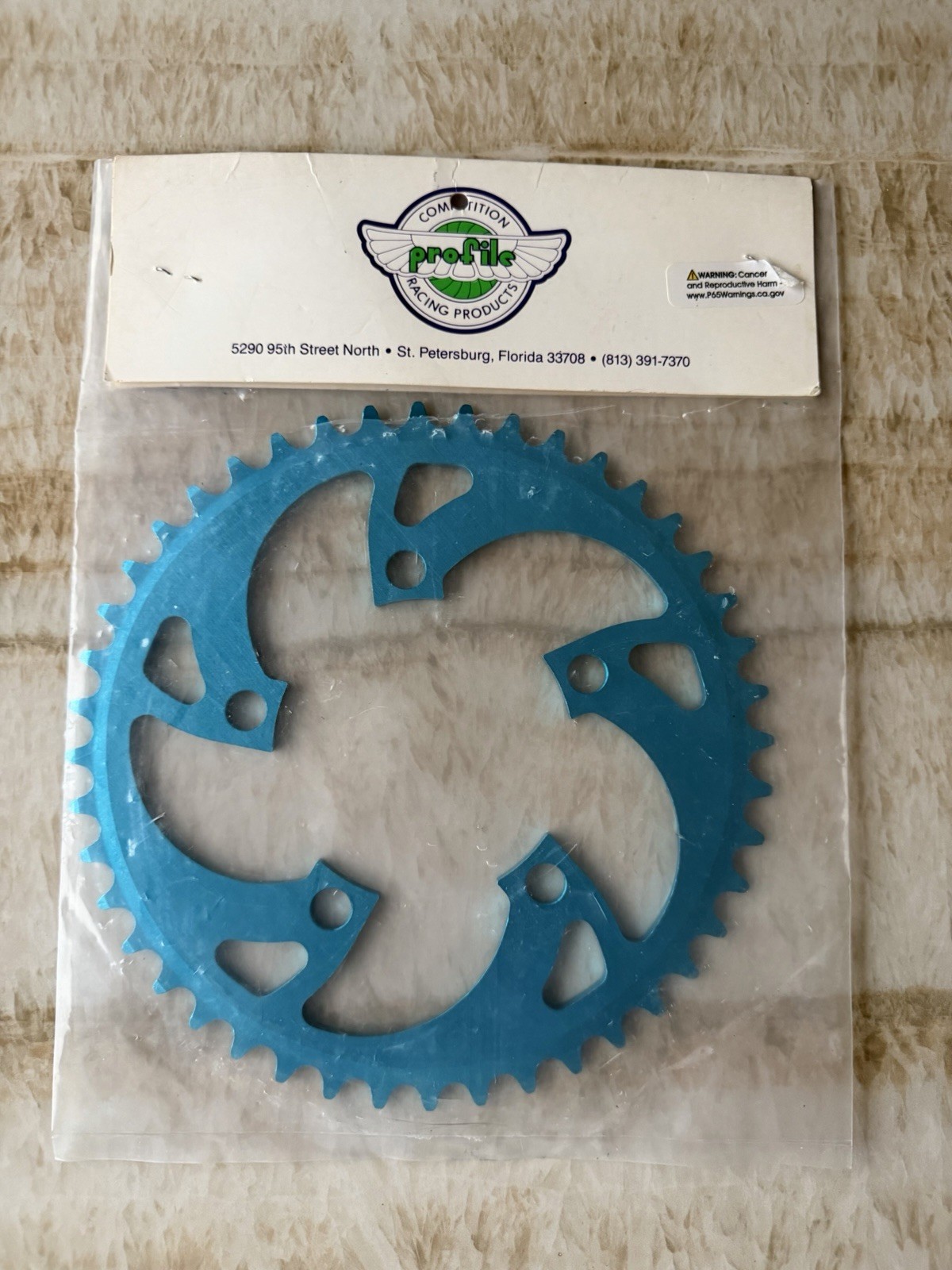 Profile Chainring 94bcd 44T Turquoise, NEW