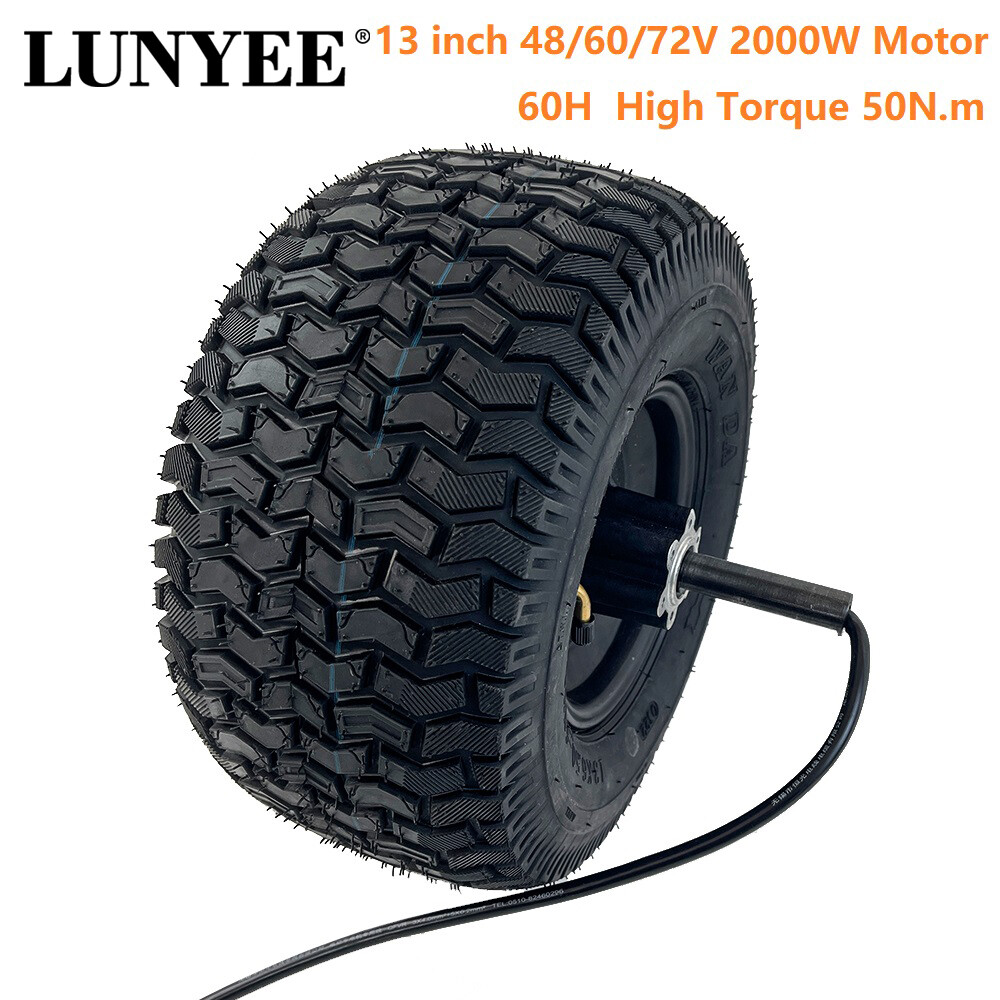 LUNYEE 13inch Hub Motor 2000W 48V 60V 72V Scooter Motor Wheel 50N.m Speed Motor