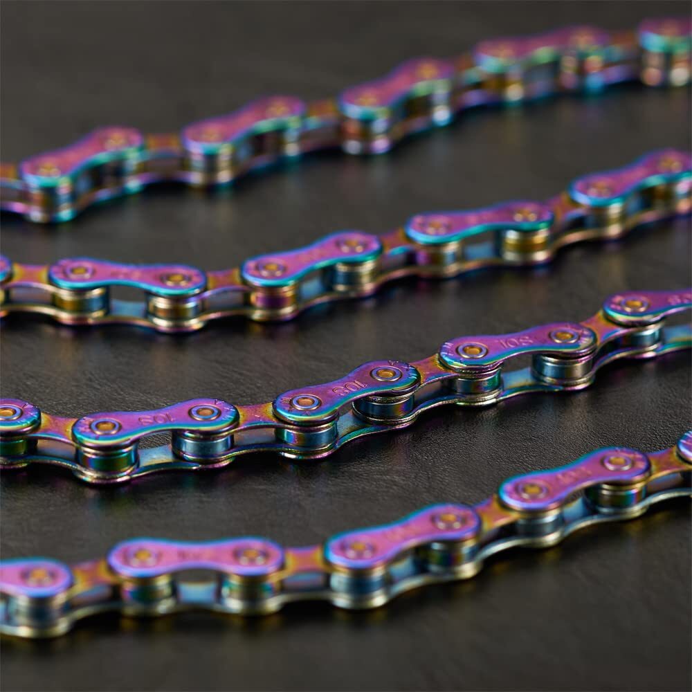 10 Speed Bike Chain Rainbow Chain for Bike 1/2 x11/128 116 Links Lightweight Bic