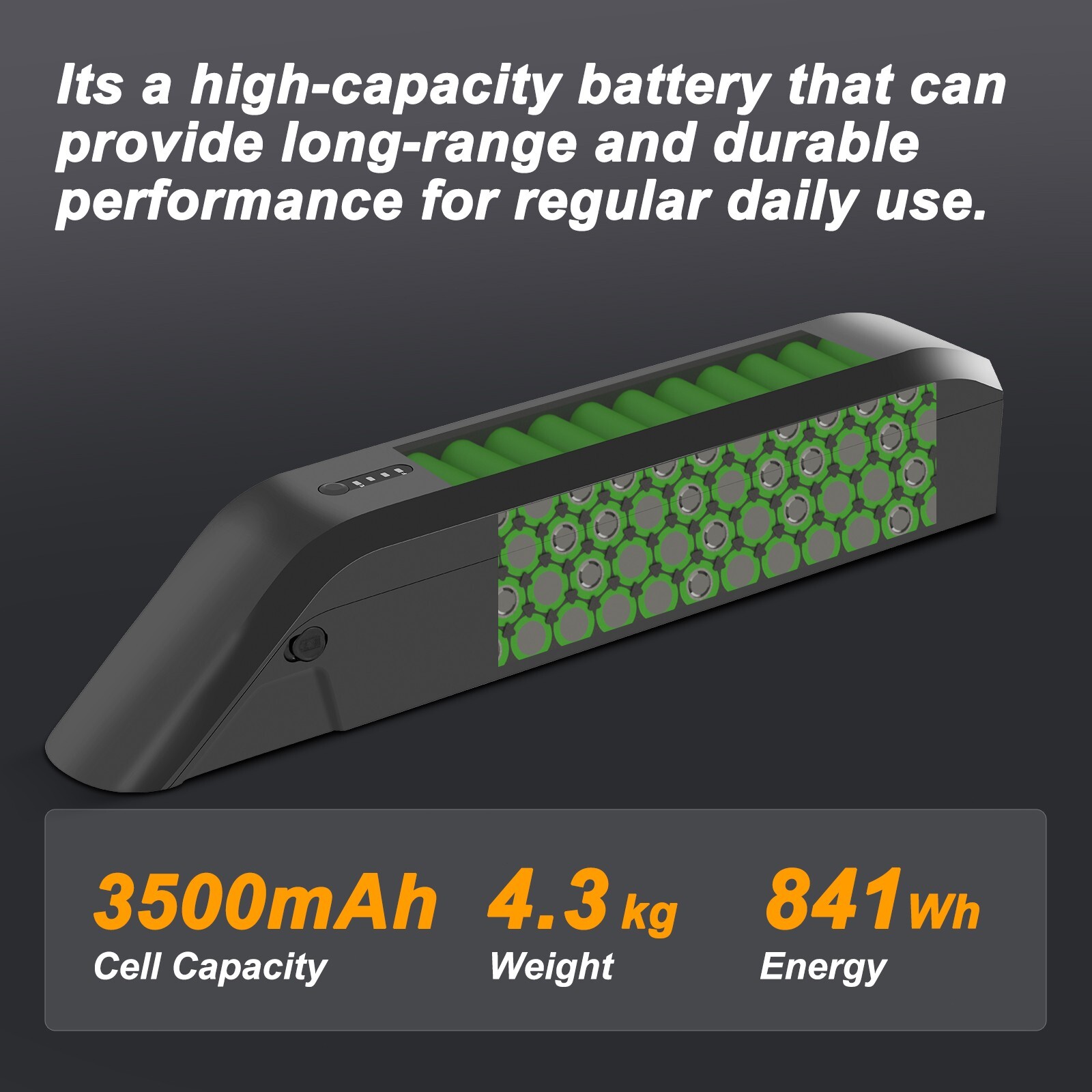 Himiway Cruiser Electric Bike Battery 48V 17.5Ah for D3/D3 ST Ebikes Replacement