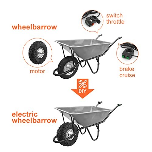24V 36V 48V 350W Wheelbarrow Cart Gear Hub Motor Kit Off Road 14.5 36V 350W