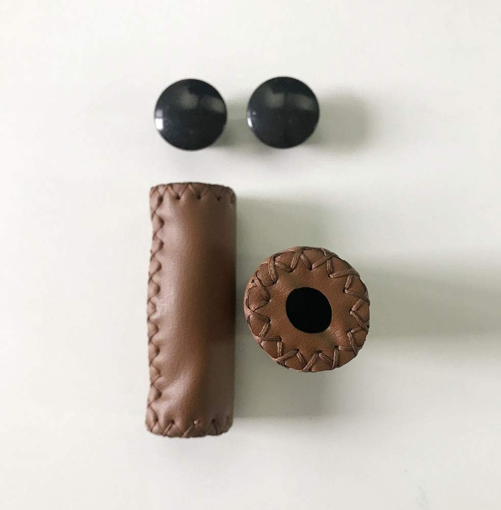 Leather Bicycle Handlebar Grips Bike Handle Covers for Cycling MTB Road Bike