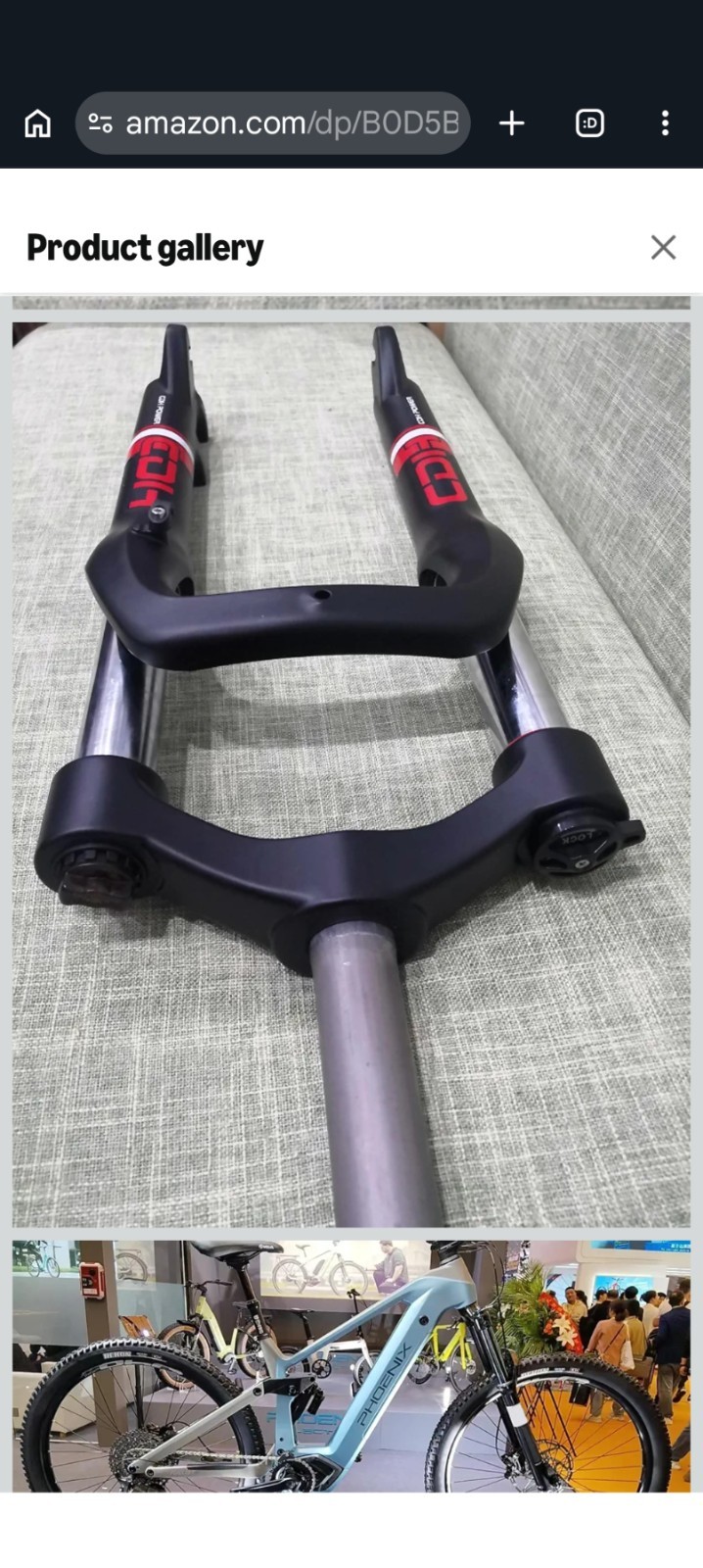 Fat Tire Bike Fork, Air Suspension Bicycle Fork Double Shoulder 20 in. (20″x4″)