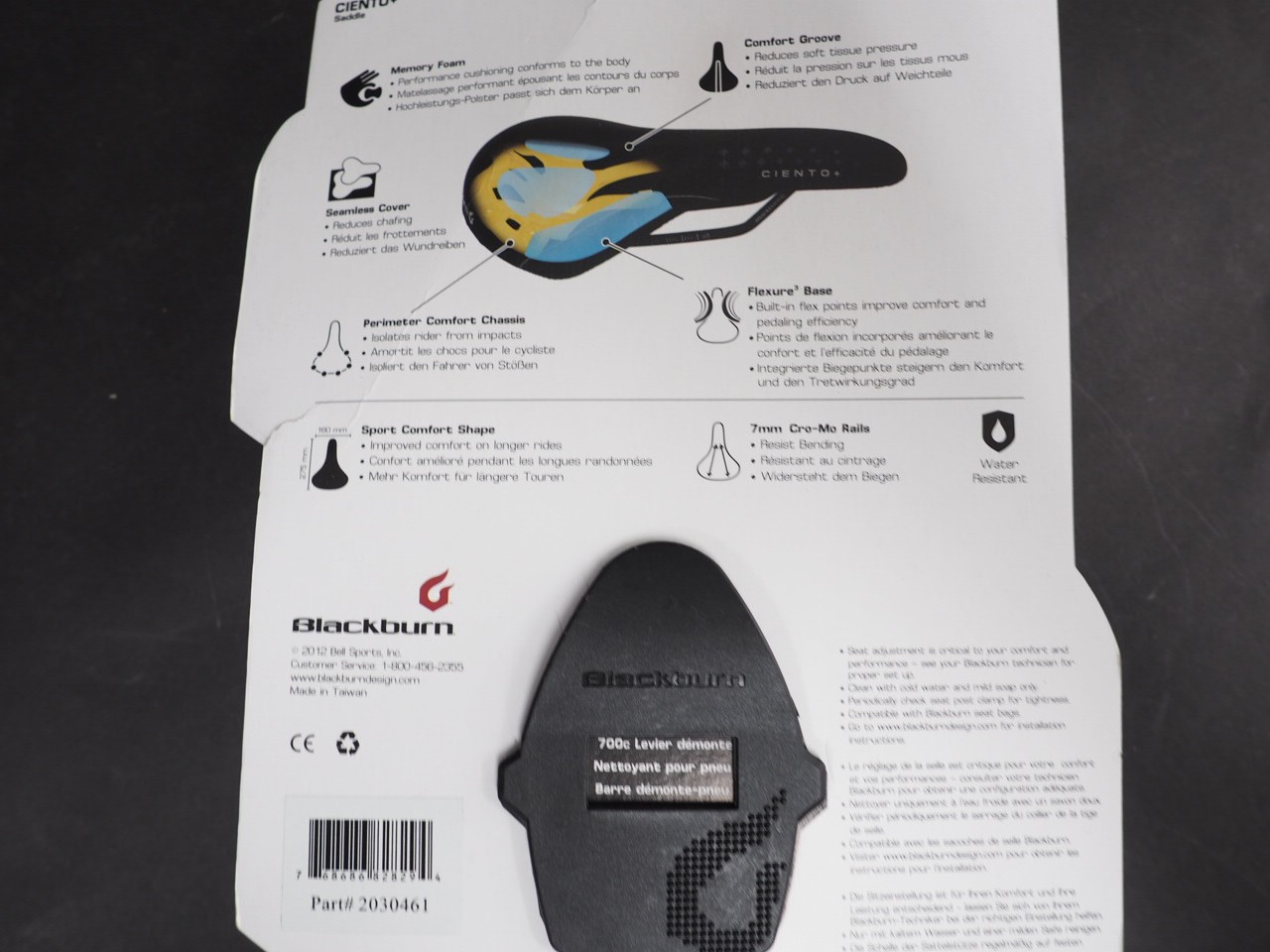 New! Blackburn Ciento+ Road Bike Saddle 275x150mm 7×7 Steel Rails White