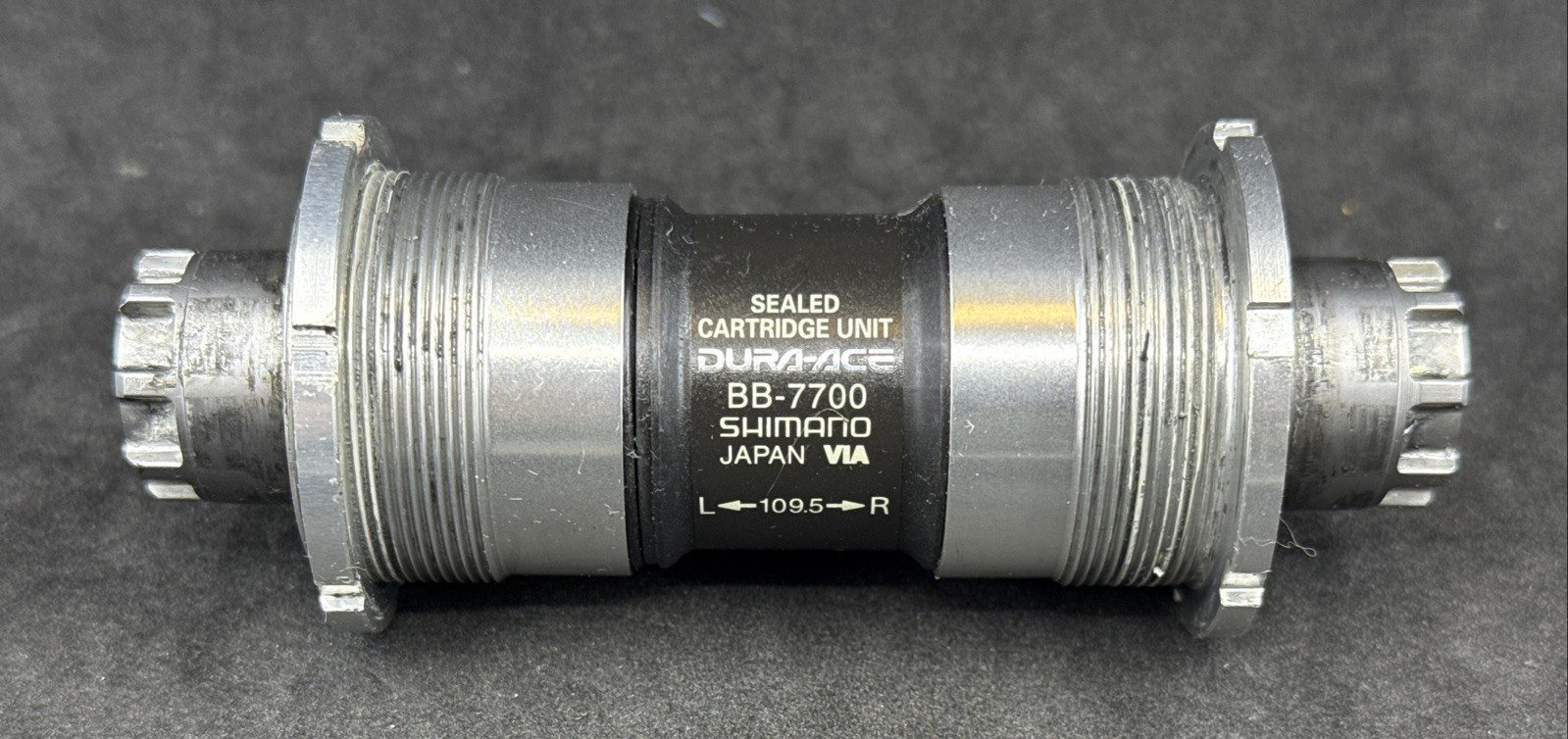 Shimano Dura-Ace BB-7700 109.5mm Spindle Double English BSA Bottom Bracket 9spd