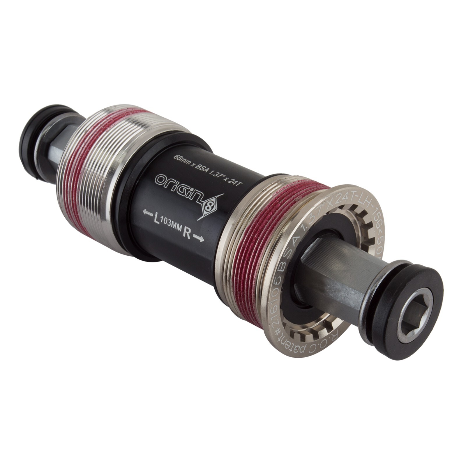 Origin8 TorqLite Square Taper Bottom Bracket 68×103 1.37″ x 24T ENG thread 21299