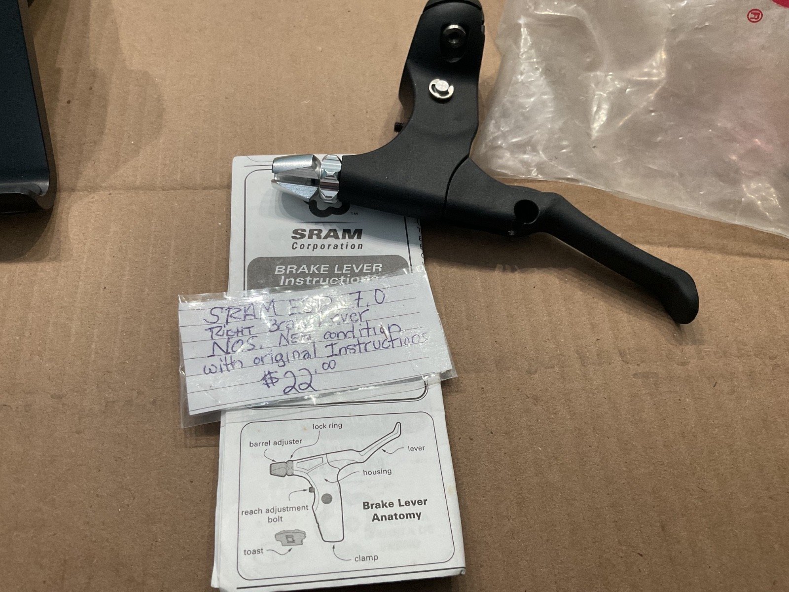 Nice SRAM 7.0 ESP Brake Lever-Mountain Bike Hybrid BMX Right
