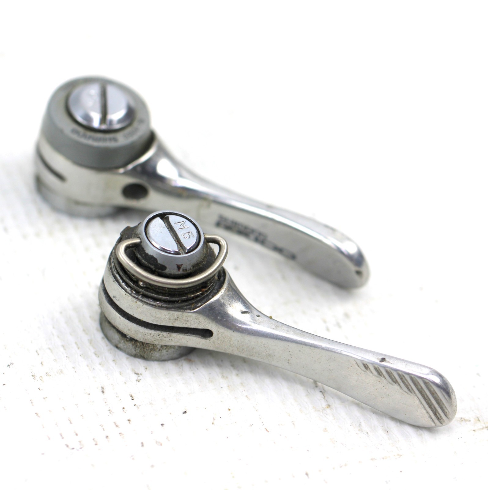 SHIMANO RX100 DOWNTUBE SHIFTERS Left/Right Braze-On 70g 2×7 Speed SL-A550