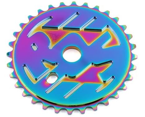 Ride Out ROS Logo BMX Sprocket – 19 mm, 33t, Neo Chrome
