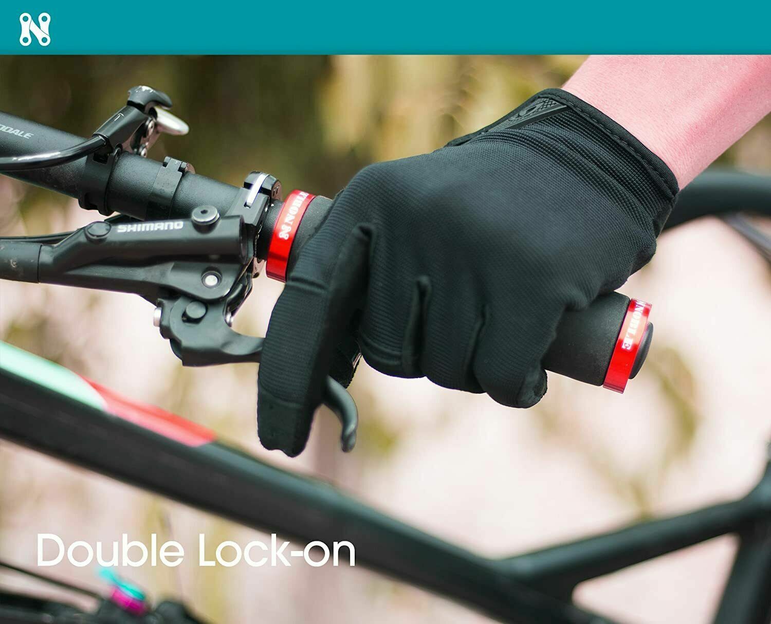 ATV Lock On Grips | MTB Lock-On Handlebar Grips – Red and Black
