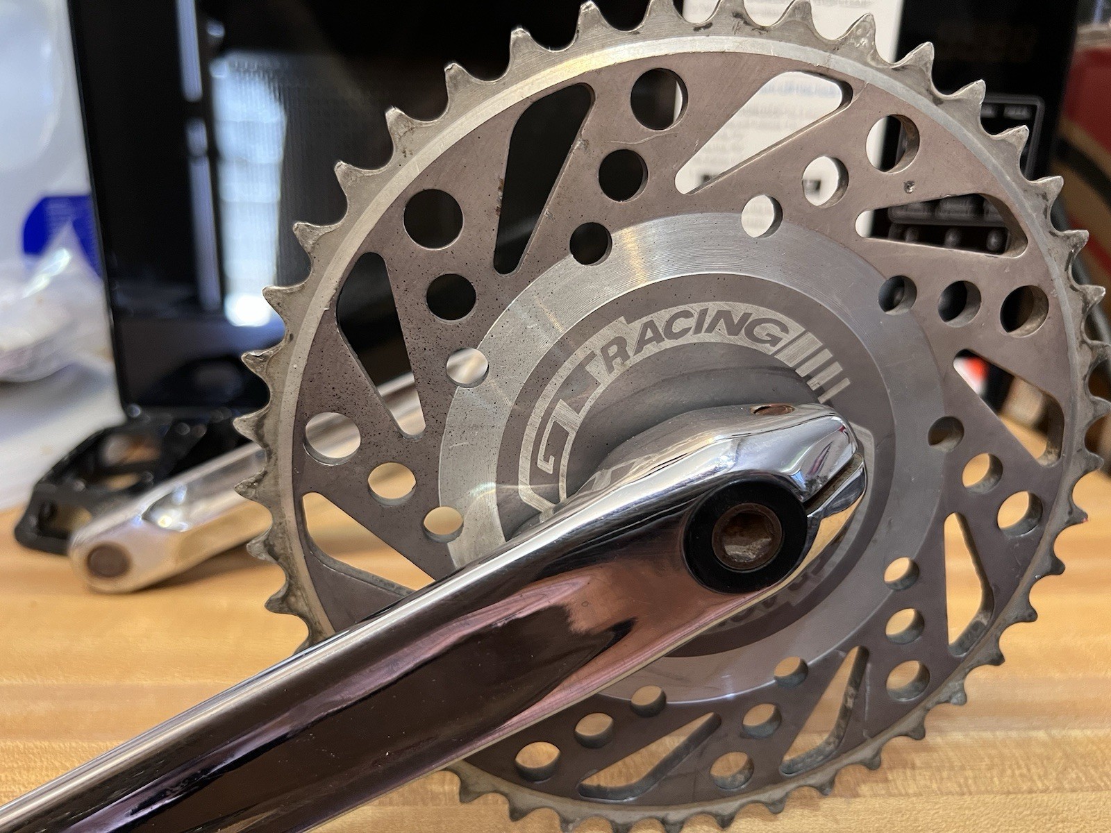 GTRACING 175mm Single 1-Speed Crankset w/ Chainring Aluminum Silver